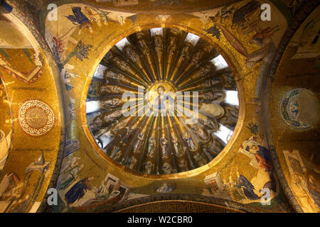 Mosaïque montrant le Christ et ses ancêtres, de l'intérieur de l'église de St Sauveur, Chora, Istanbul, Turquie Banque D'Images