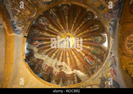 Mosaïque représentant la Vierge et l'enfant, de l'intérieur de l'église de St Sauveur, Chora, Istanbul, Turquie Banque D'Images