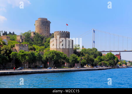 (Rumelian Rumelihisari, Château Roumeli Hissar Château), Bosphore, Istanbul, Turquie Banque D'Images