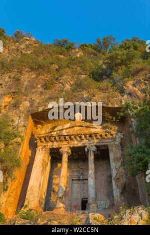 Tombeau d'Amyntas, Fethiye, Province de Mugla, Turquie Banque D'Images