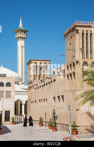 Quartier Bastakia, Bur Dubai, Dubai Creek, Dubai, Émirats Arabes Unis Banque D'Images