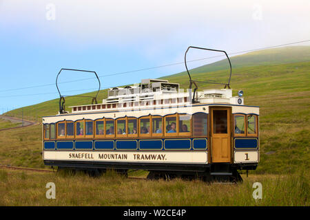 Snaefell Mountain Railway, Sneffels, Île de Man Banque D'Images