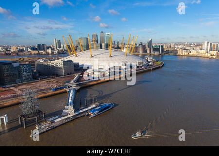 Royaume-uni, Angleterre, Londres, vue de la Unis Air Line - ou téléphérique de Thames Banque D'Images