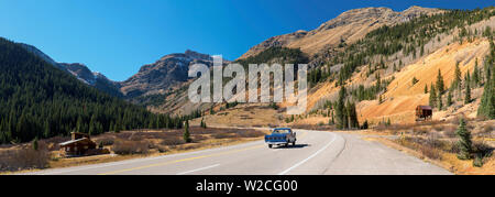 USA, Colorado, entre Silverton et Ouray, la Million Dollar Highway partie de la San Juan Skyway Scenic Byway Banque D'Images