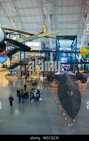USA, Virginie, Herdon, National Air and Space Museum Steven F. Udvar-Hazy Center, musée de l'air,, SR-71 Blackbird supersonic spyplane Banque D'Images