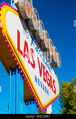 USA, Nevada, Las Vegas, panneau Welcome To Fabulous Las Vegas Banque D'Images