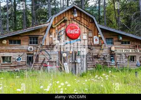 Vieille 'Americana' Barn, Montana, USA Banque D'Images