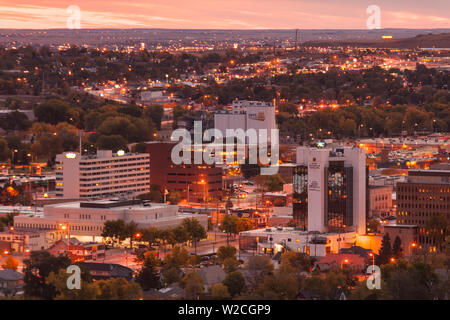 USA, Dakota du Sud, Rapid City, augmentation de la vue de la skyline Banque D'Images