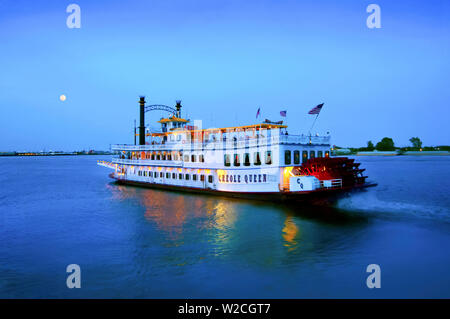 La Louisiane, La Nouvelle-Orléans, Creole Queen Steamboat, Mississippi River Banque D'Images
