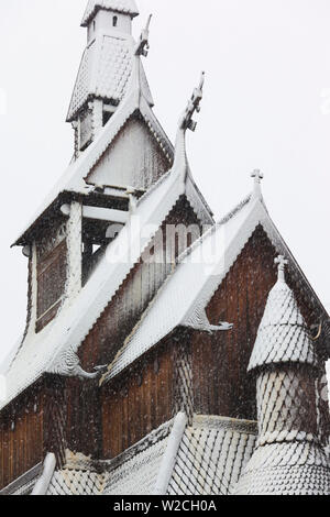 USA (Minnesota), Moorhead, Hopperstadt Église norvégienne, l'hiver Banque D'Images