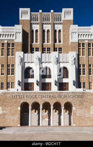 USA, Arkansas, Little Rock, Little Rock Central High School, Lieu historique national, site de 1954 Batailles de déségrégation scolaire Banque D'Images