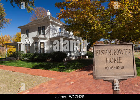 USA, Kansas, Abilene, Eisenhower Presidential Library, site dédié au Président Dwight D. Eisenhower, Eisenhower Home Banque D'Images