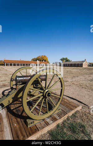 USA, Kansas, Larned, Lieu historique national Fort Larned, milieu du xixe siècle, avant-poste militaire, la protection de l'artillerie, Santa Fe Trail Banque D'Images