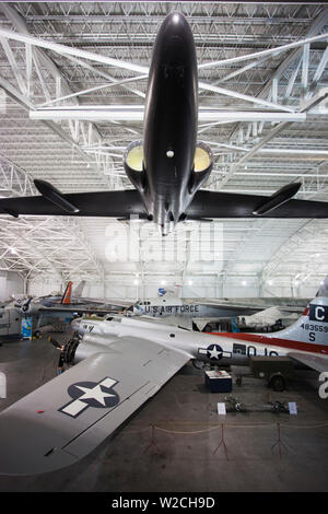 USA, Ohio, Ashland, Strategic Air & Space Museum, U-2 spyplane et WW2 bombardier B-17 de l'époque Banque D'Images