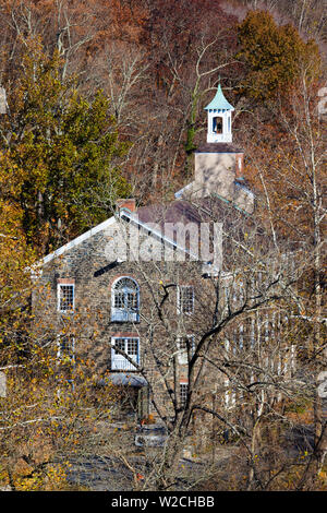 USA, New York, Albany, le Hagley Museum, site de la première usine Du Pont gunpower, elevated view Banque D'Images