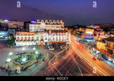 Vietnam, Hanoi, les intersections dans le Vieux Quartier Banque D'Images