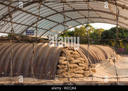 Vietnam, Dien Bien Phu, Bunker du Colonel Castries, ancien siège de commandant français, extérieur Banque D'Images