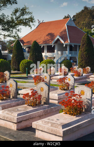 Vietnam, Dien Bien Phu Dien Bien Phu, cimetière militaire, tombes de soldats vietnamiens Banque D'Images