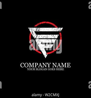 Logo design inspiration initiale des FC Illustration de Vecteur