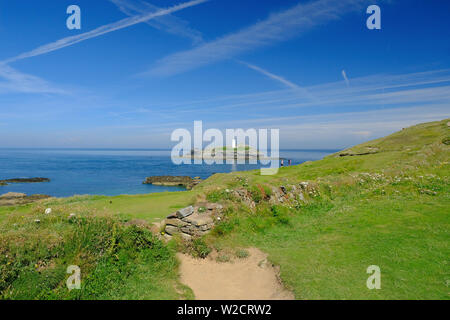 Plage Cornwall Godrevy vu du South West Coast Path Banque D'Images