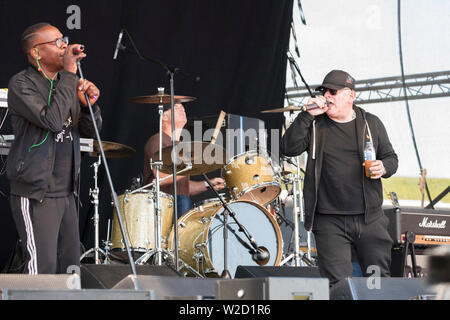 Les raisins noirs Shaun Ryder et Paul Leveridge (Kermit) à Kubix 2019 Banque D'Images