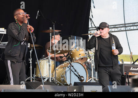 Les raisins noirs Shaun Ryder et Paul Leveridge (Kermit) à Kubix 2019 Banque D'Images