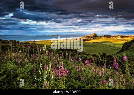 Château de Bamburgh Northumberland dans Banque D'Images