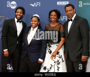 Honneurs AFI Denzel Washington au Dolby Theatre Le 6 juin 2019 à Los Angeles, CA avec : John David Washington Washington, Katia, Pauletta Washington, Denzel Washington où : Los Angeles, California, United States Quand : 07 Juin 2019 Crédit : Nicky Nelson/WENN.com Banque D'Images