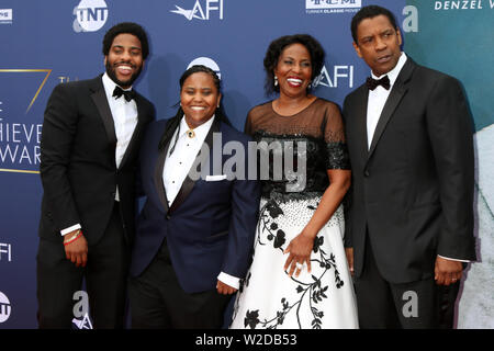 Honneurs AFI Denzel Washington au Dolby Theatre Le 6 juin 2019 à Los Angeles, CA avec : John David Washington Washington, Katia, Pauletta Washington, Denzel Washington où : Los Angeles, California, United States Quand : 07 Juin 2019 Crédit : Nicky Nelson/WENN.com Banque D'Images