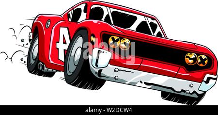 L'accélération de voiture de course Illustration de Vecteur