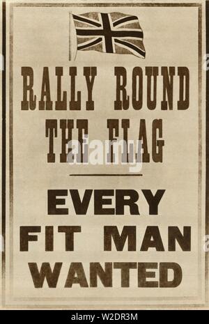 Le drapeau 'Rally Round : Chaque homme voulait monter', 1914, (1935). Créateur : Inconnu. Banque D'Images