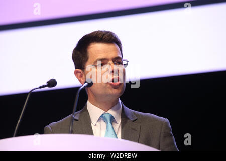 James Brokenshire, adresses MP conférence. Centre International de Bournemouth. 2 juillet, 2019. Banque D'Images