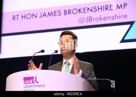 James Brokenshire, adresses MP conférence. Centre International de Bournemouth. 2 juillet, 2019. Banque D'Images