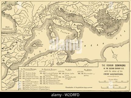 "Le Roman Dominions dans le deuxième siècle avant J.-C. avec les dates de l'acquisitions en Chef', 1890. Créateur : Inconnu. Banque D'Images