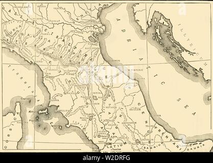 'Carte du Nord et du centre de l'Italie', 1890. Créateur : Inconnu. Banque D'Images