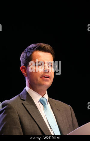 James Brokenshire, adresses MP conférence. Centre International de Bournemouth. 2 juillet, 2019. Banque D'Images