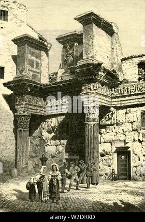 Ruines de la partie de "Forum de Nerva, Rome", 1890. Créateur : Inconnu. Banque D'Images