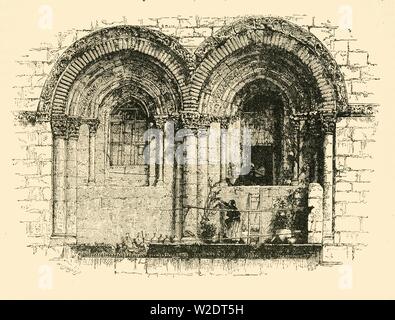 'Windows de l'église du Saint Sépulcre, Jérusalem", 1890. Créateur : Inconnu. Banque D'Images