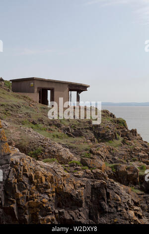 Fort Brean Down, Somerset, Angleterre Banque D'Images