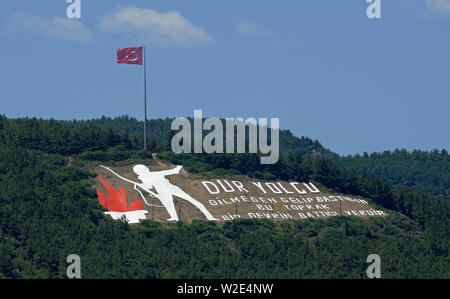 Gallipoli, en Turquie - 30 juin 2012 : dardanelles yolcu site commémoratif dur. Banque D'Images