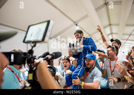 Weybridge, (Londres), Surrey, UK, Juillet 5th, 2019 : Shell Eco-marathon. Team Toulouse Ingenierie Multidisciplinaire - Concept urbain - Location 701 - esultin Banque D'Images