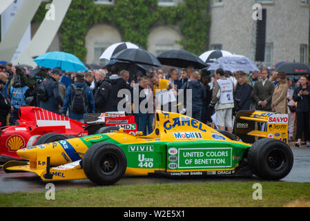 Hommage à Michael Schumacher, Grand Prix de Formule 1 pilote de course à Goodwood Festival of Speed 2019, Chichester, West Sussex, England, UK Banque D'Images