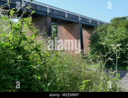 L'aqueduc Edstone sur le Birmingham à Stratford upon Avon Canal, le plus long canal aqueduc de l'Angleterre. Banque D'Images