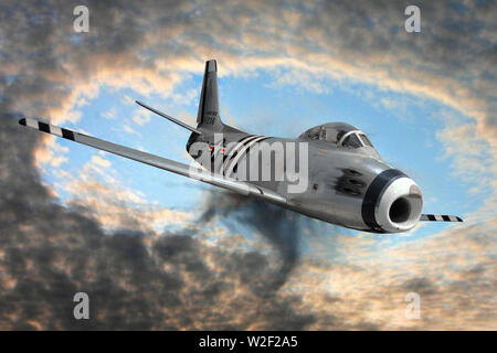North American F-86A Saber Banque D'Images
