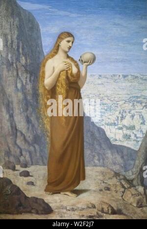 1869 Chavannes Die heilige Maria Magdalena dans der. Ancien Wüste Banque D'Images