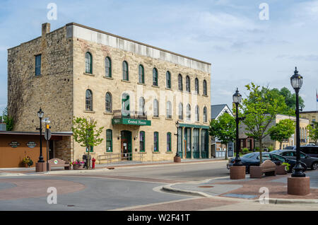 Petite ville Wisconsin scene Banque D'Images