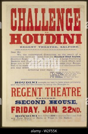 Défi d'Houdini, Regent Theatre, Salford Banque D'Images