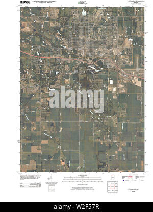 Carte TOPO USGS Indiana en Valparaiso 20100512 Restauration TM Banque D'Images