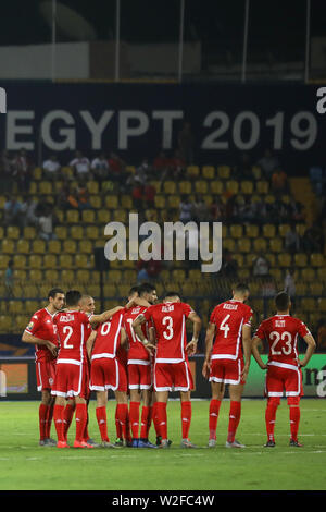 Ismailia, Égypte. 08 juillet, 2019. En Tunisie, durant le penalty shoot-out dans la coupe d'Afrique des Nations 2019 ronde de 16 match de football entre le Ghana et la Tunisie au stade d'Ismaïlia. Credit : Gehad Hamdy/dpa/Alamy Live News Banque D'Images