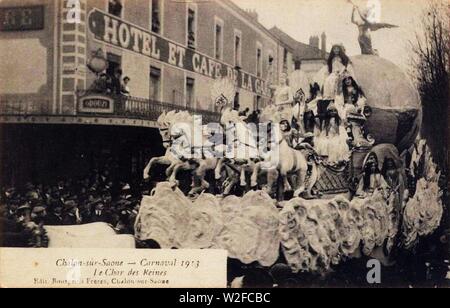 Char des reines du Carnaval de Chalon-sur-Saône 1913 - 2. Banque D'Images